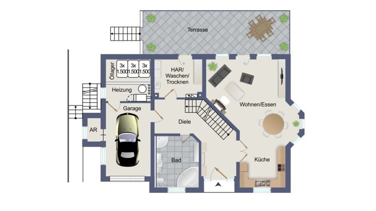 VR Immobilien GmbH - Immobilienangebot - Rasdorf - Alle - Einziehen & wohlfühlen - modernes Einfamilienhaus mit Einliegerwohnung in Rasdorf