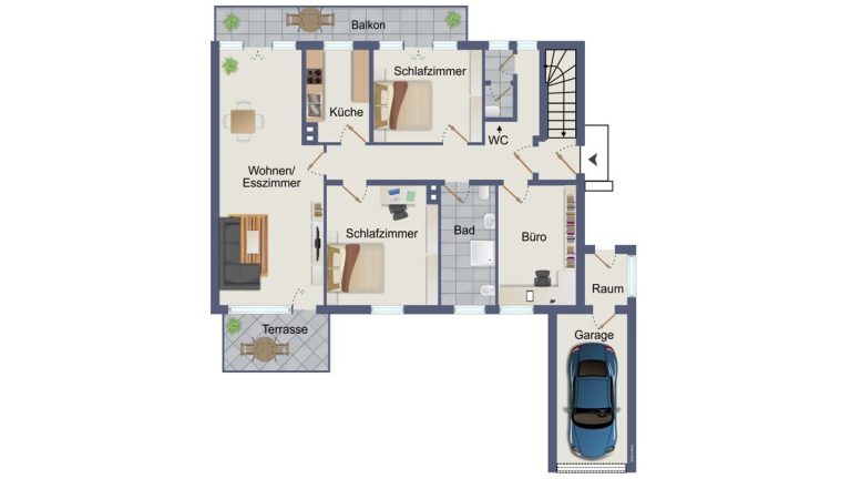 VR Immobilien GmbH - Immobilienangebot - Petersberg - Alle - Attraktive 4-Zimmer-Wohnung in Petersberg mit Terrasse, Balkon und großem Garten