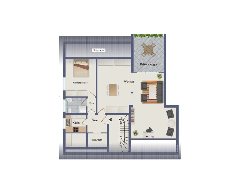 VR Immobilien GmbH - Immobilienangebot - Bad Salzschlirf - Alle - Modern sanierte 2-Zimmer-Wohnung mit Balkon und herrlichem Ausblick