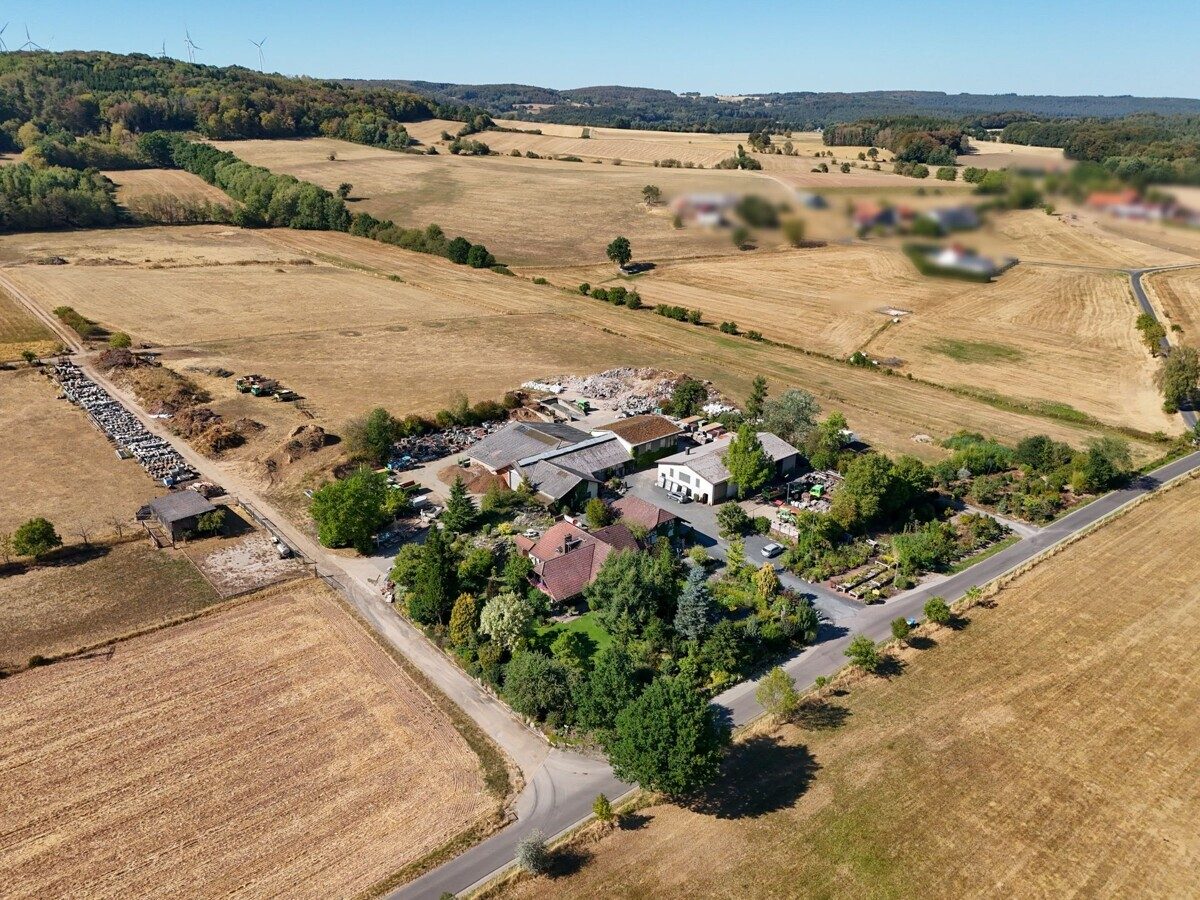VR Immobilien GmbH - Immobilienangebot - Schlüchtern - Alle - Vielseitiges Betriebsanwesen in Alleinlage mit Wohnhaus, Büro und vier stützenfreien Gewerbehallen