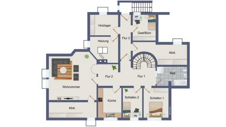 VR Immobilien GmbH - Immobilienangebot - Schlüchtern - Alle - Vielseitiges Betriebsanwesen in Alleinlage mit Wohnhaus, Büro und vier stützenfreien Gewerbehallen