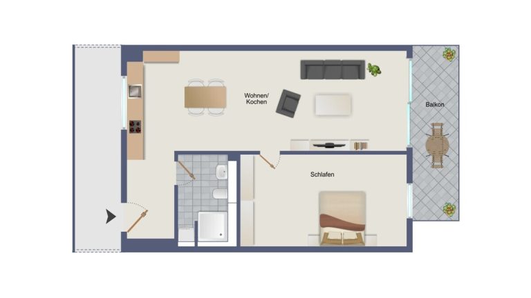 VR Immobilien GmbH - Immobilienangebot - Fulda - Alle - Barrierefrei wohnen im Waldschlösschen – Moderne 2-Zimmerwohnung in Fulda.