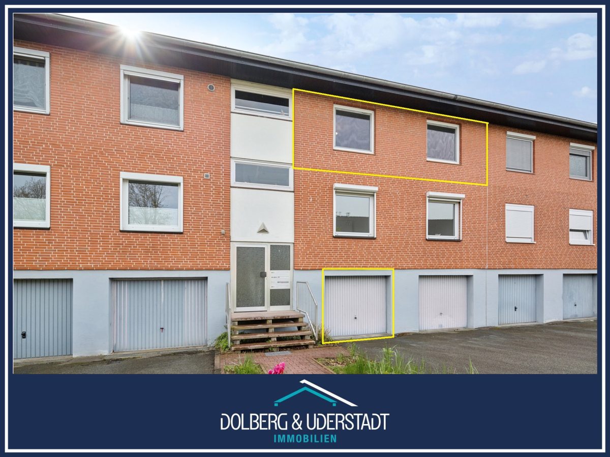 Immobilienangebot - Schwarzenbek - Alle - Renovierte 3-Zimmer-Wohnung mit Keller und Garage in guter Lage von Schwarzenbek.