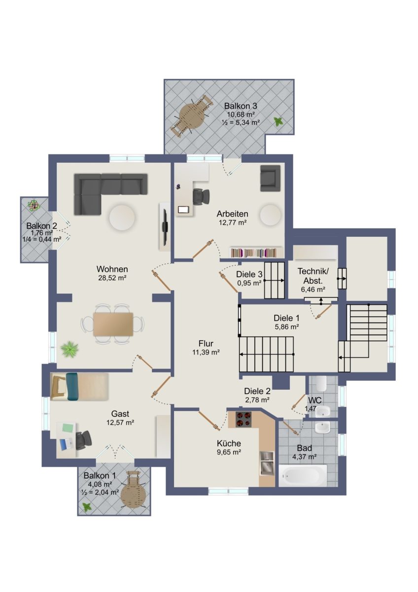 Immobilienangebot - Hamburg / Wohldorf-Ohlstedt - Alle - Charmante Altbauwohnung auf zwei Ebenen mit eigenem Garten und Stellplatz in attraktiver Lage von Wohldorf-Ohlstedt