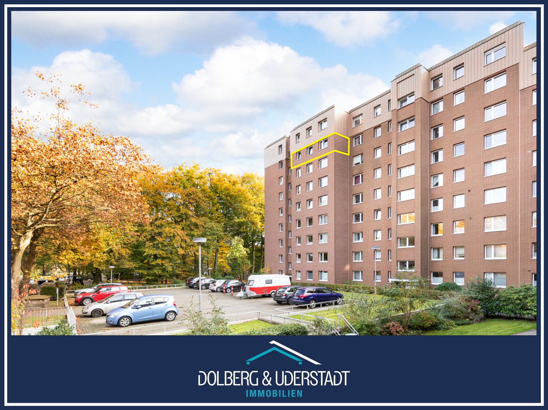 Immobilienangebot - Hamburg / Farmsen-Berne - Alle - Gepflegte Wohnung mit 3,5 Zimmern, grandiosem Weitblick und PKW-Stellplatz in ruhiger Wohnlage!