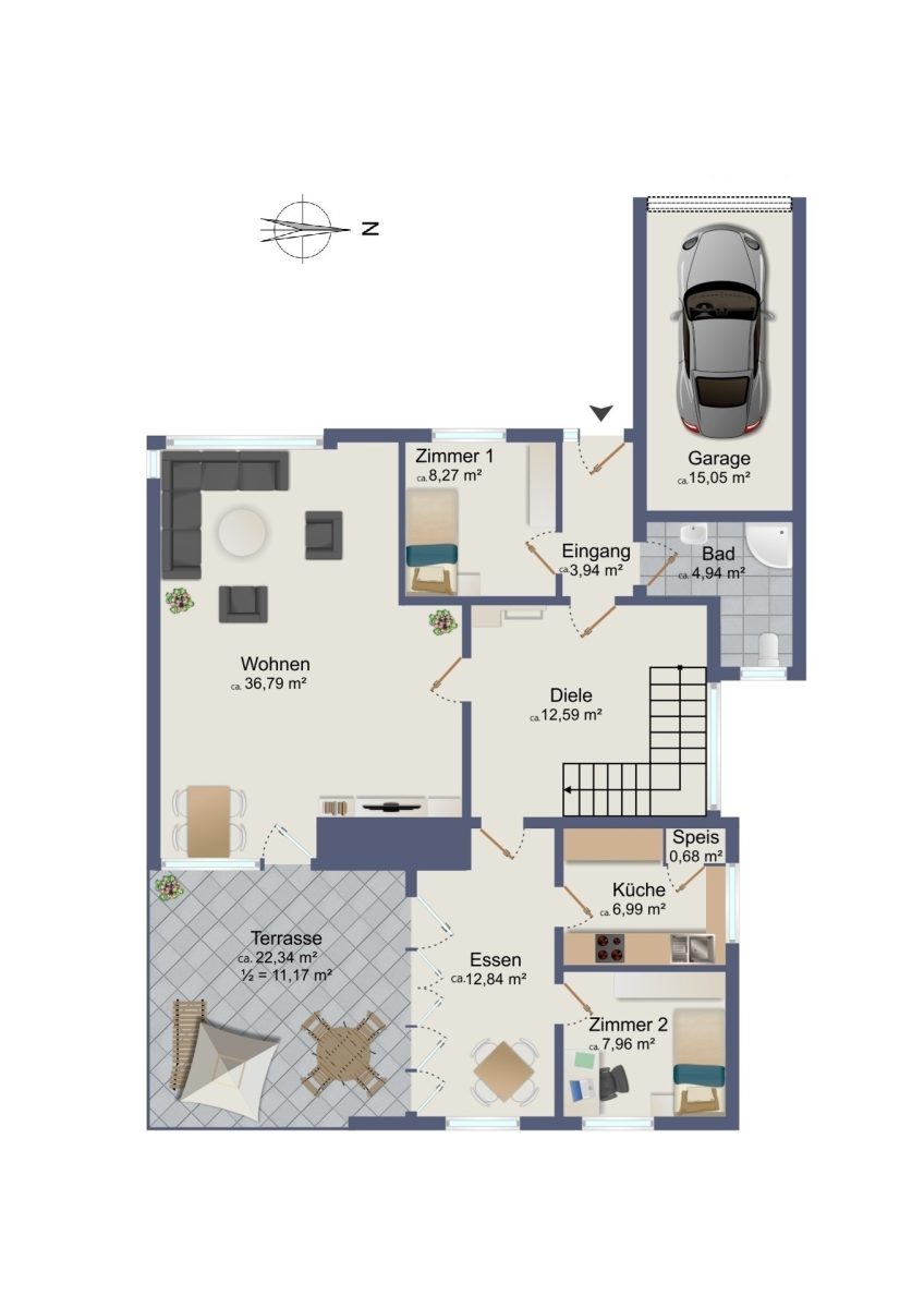 Immobilienangebot - Hamburg / Jenfeld - Alle - Großzügiges Einfamilienhaus mit großem Grundstück in bester Lage von Hamburg-Jenfeld