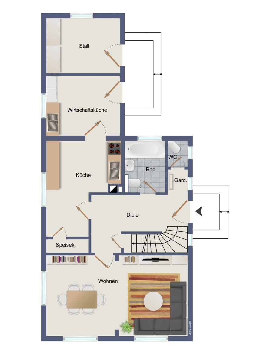 Immobilienangebot - Hochdonn - Alle - Kleines gepflegtes Haus auf großem Grundstück in der Nähe des Nord/Ostseekanals