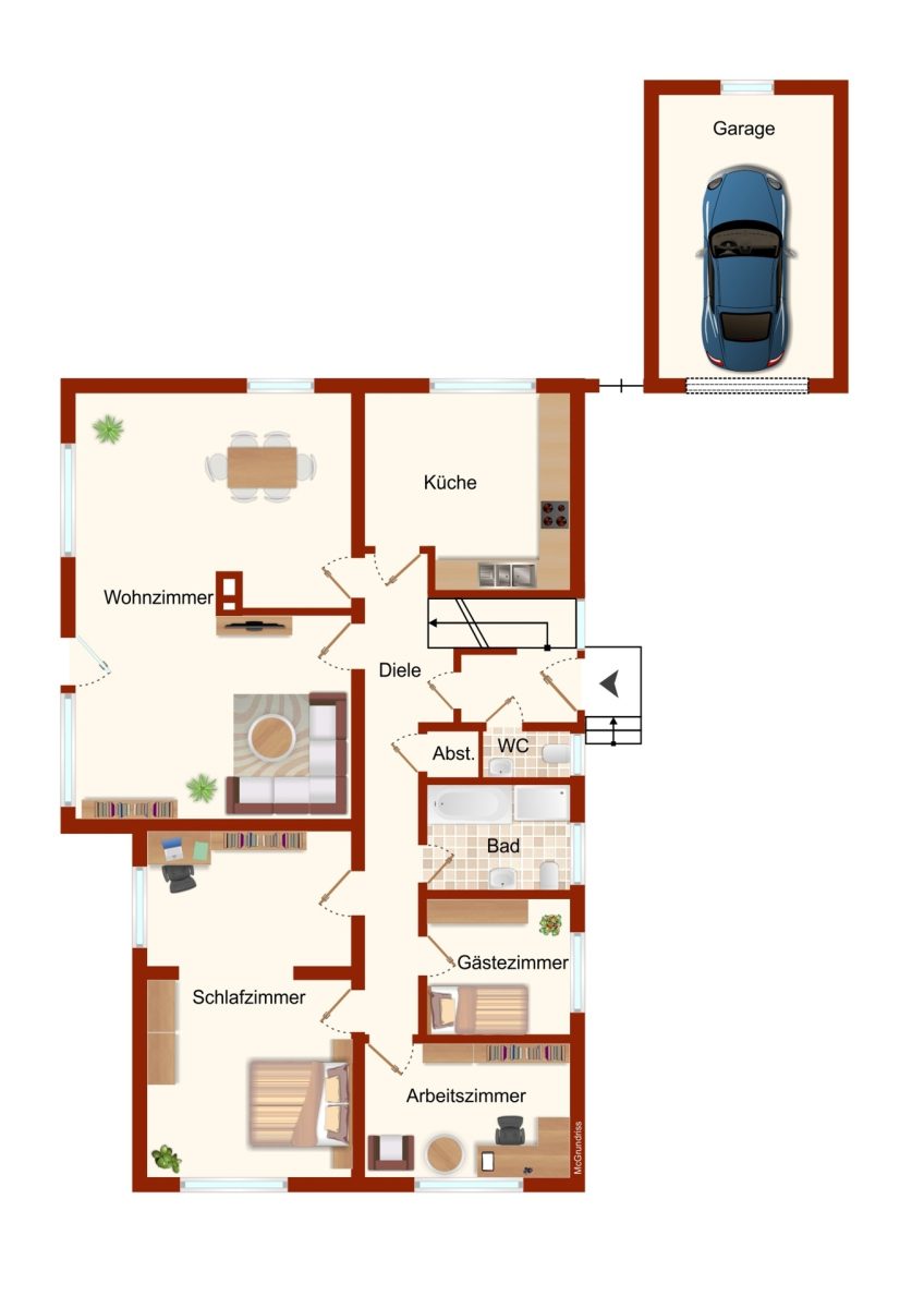 Immobilienangebot - Wacken - Alle - Geräumiges Einfamilienhaus mit Einliegerwohnung
in ruhiger Wohnlage von Wacken