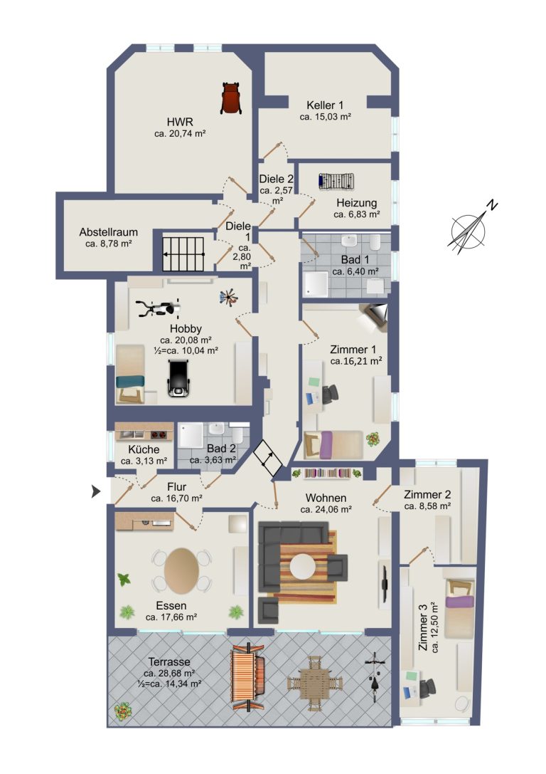 Immobilienangebot - Hamburg / Rahlstedt - Alle - ! NUR NOCH WARTELISTE ! Wohnen und Arbeiten unter einem Dach – Jugendstilvilla in Hamburg-Rahlstedt