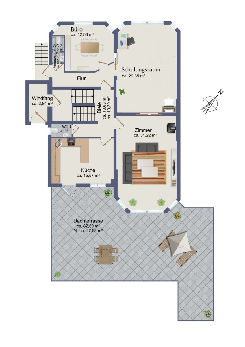 Immobilienangebot - Hamburg / Rahlstedt - Alle - ! NUR NOCH WARTELISTE ! Wohnen und Arbeiten unter einem Dach – Jugendstilvilla in Hamburg-Rahlstedt