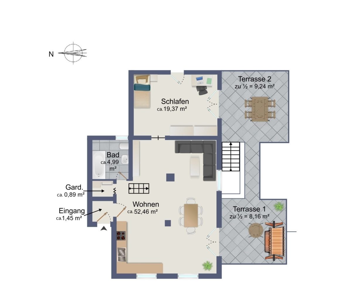 Immobilienangebot - Hamburg / Rahlstedt - Alle - Freistehendes Einfamilienhaus mit tollem Garten und eigenem Garagen- und Lagerhaus