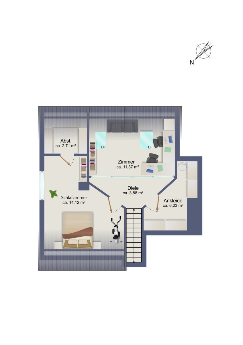 Immobilienangebot - Hamburg / Tonndorf - Alle - Top gepflegt! Wohnen auf zwei Ebenen mit ca. 137m² und 2 Tiefgaragenstellplätzen in ruhiger Lage von Tonndorf.