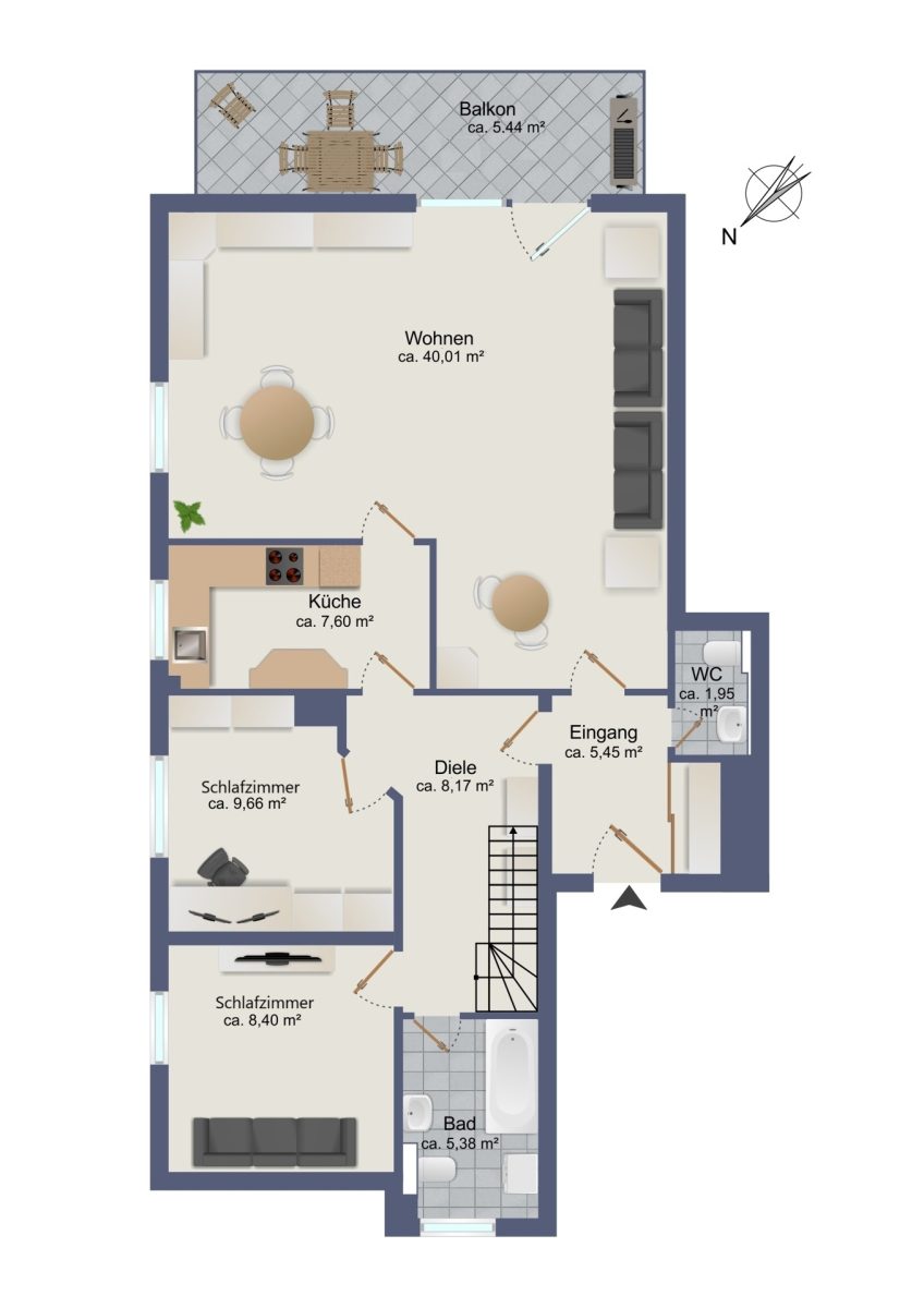 Immobilienangebot - Hamburg / Tonndorf - Alle - Top gepflegt! Wohnen auf zwei Ebenen mit ca. 137m² und 2 Tiefgaragenstellplätzen in ruhiger Lage von Tonndorf.