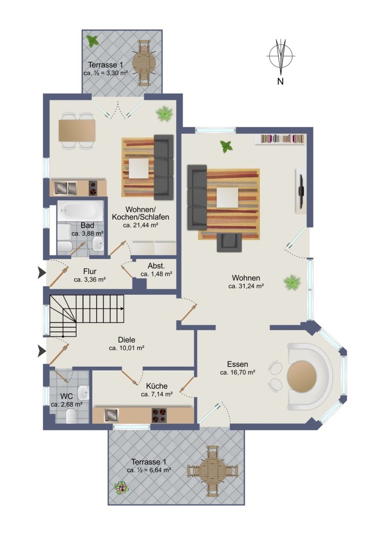 Immobilienangebot - Hamburg / Tonndorf - Alle - Traumlage ! Einfamilienhaus mit Einliegerwohnung direkt an der Wandse im Landschaftsschutzgebiet !