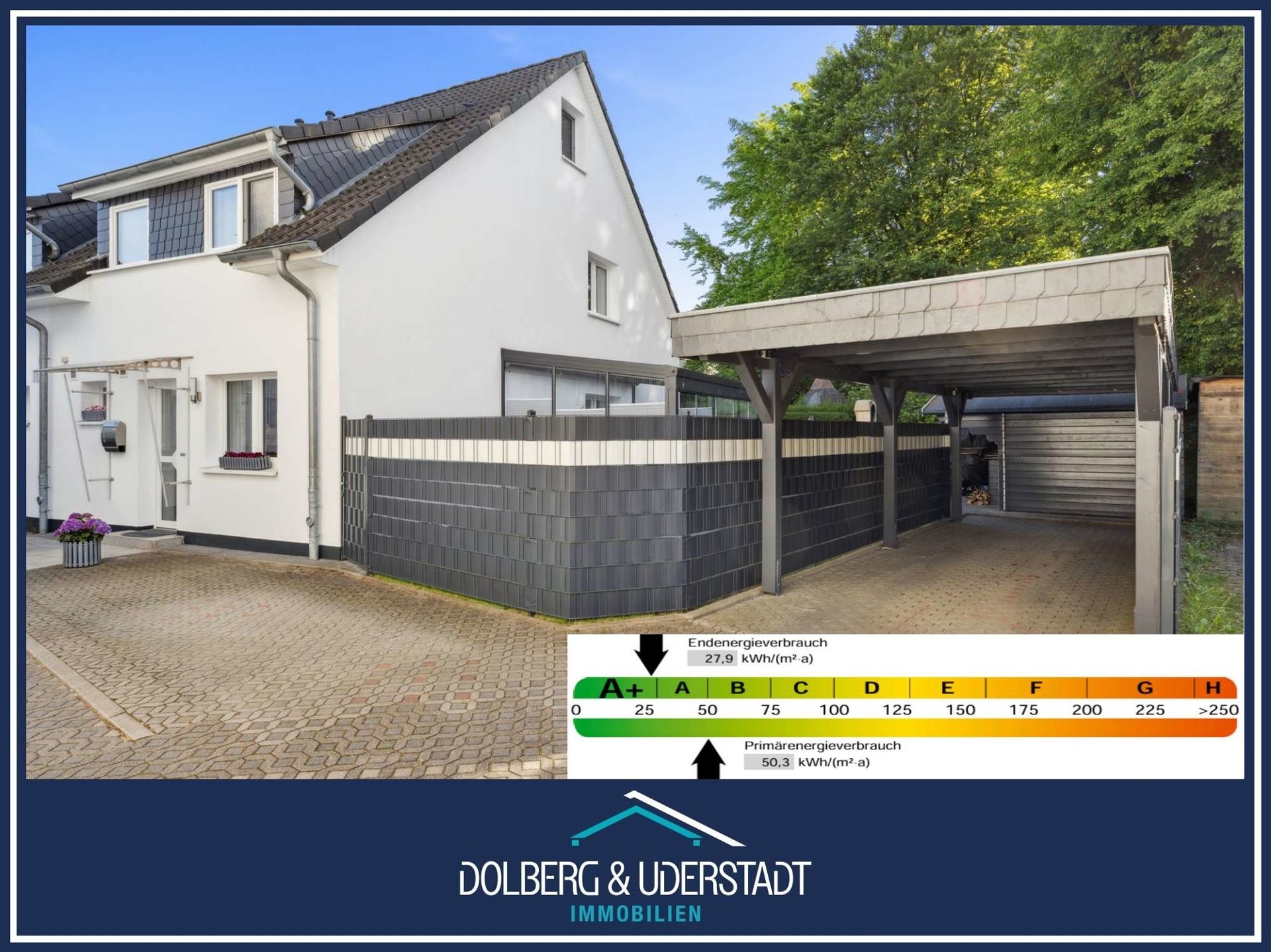 Immobilienangebot - Hamburg / Meiendorf - Alle - !NUR NOCH WARTELISTE! Reihenendhaus in ruhiger rückwärtiger Lage mit Doppelcarport und Garten
