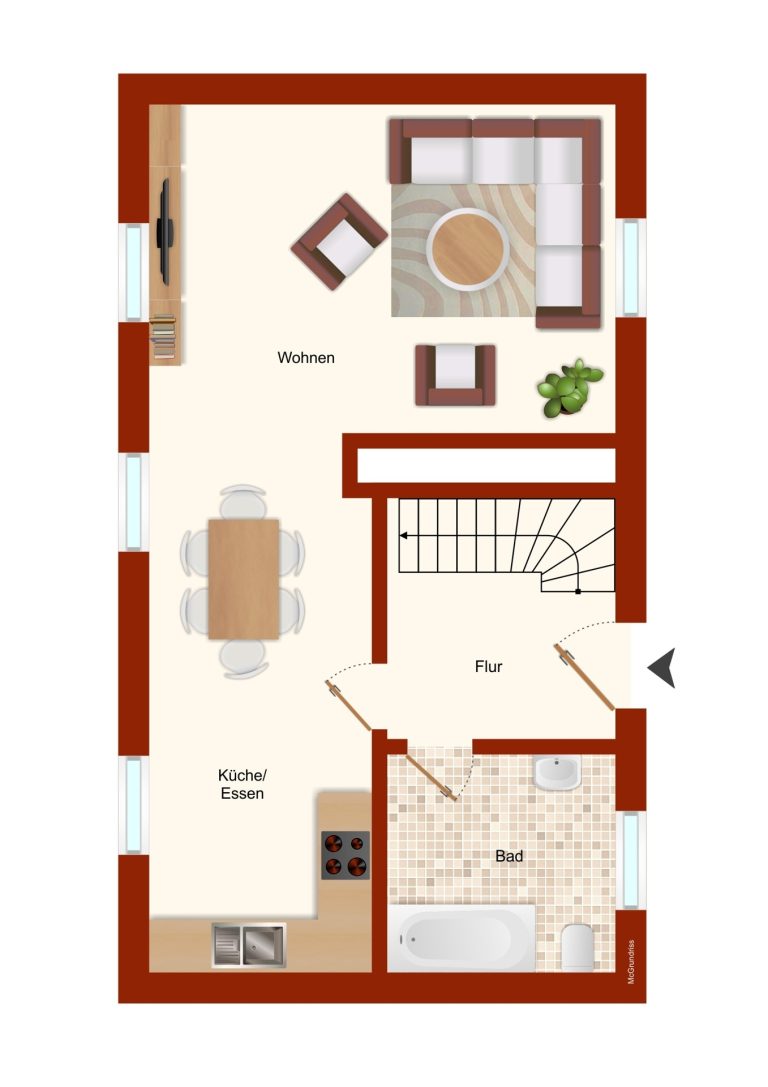 Immobilienangebot - Büdelsdorf - Alle - Klein fein mein - für Singles oder Paare
Doppelhaushälfte zum sofortigen Bezug