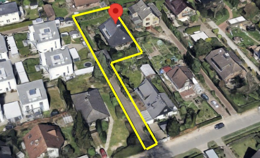 Immobilienangebot - Hamburg / Meiendorf - Alle - Baugrundstück für Einfamilienhaus mit 2 Wohneinheiten in ruhiger Wohnlage von Meiendorf