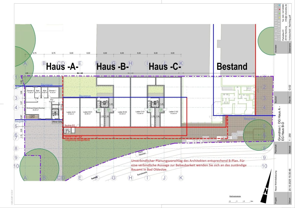Immobilienangebot - Glinde - Alle - Bauplatz für ca. 2.607 m² Wohn- und Gewerbefläche direkt im Zentrum!