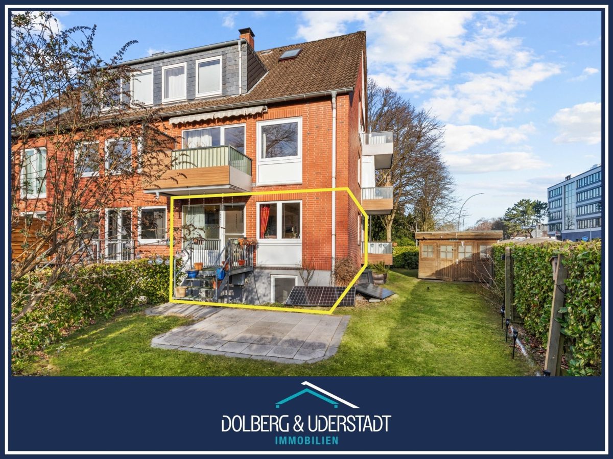 Immobilienangebot - Hamburg / Wandsbek - Alle - Wohnen im Hochparterre – 3 Zimmer, Garten & PKW-Stellplatz inklusive