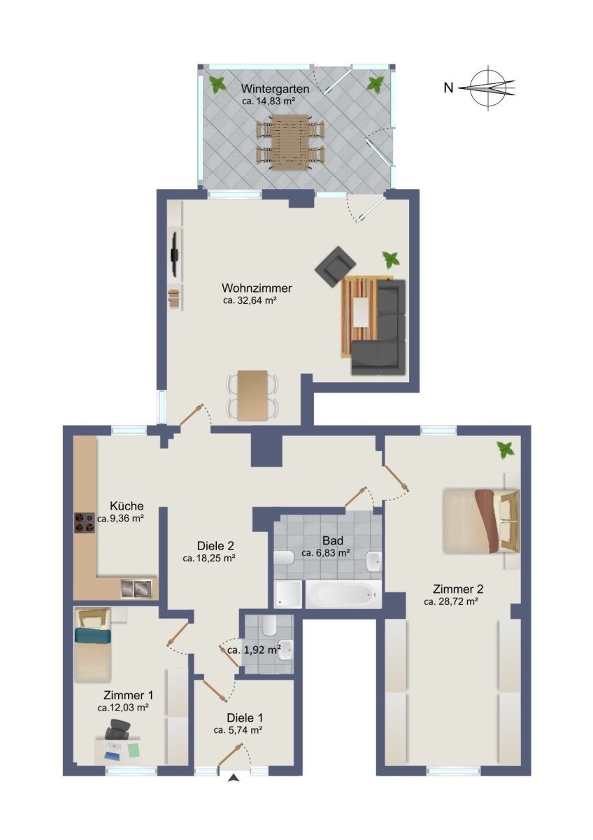 Immobilienangebot - Hamburg / Bramfeld - Alle - Charmanter Altbau trifft moderne Effizienz - vollvermietetes Renditeobjekt mit 5 Wohneinheiten
