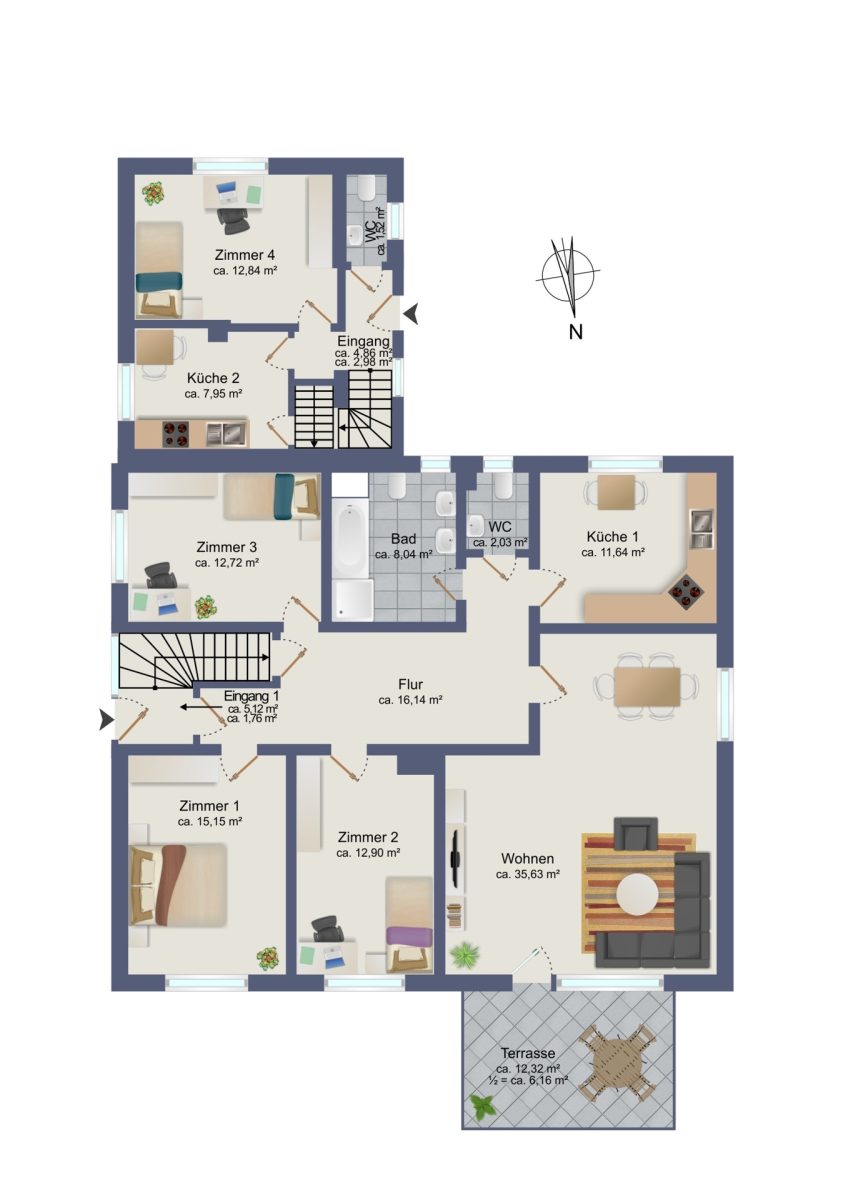 Immobilienangebot - Hamburg / Tonndorf - Alle - Ideal für große Familien oder Mehrgenerationen: Einfamilienhaus mit 271 m² Wohnfläche