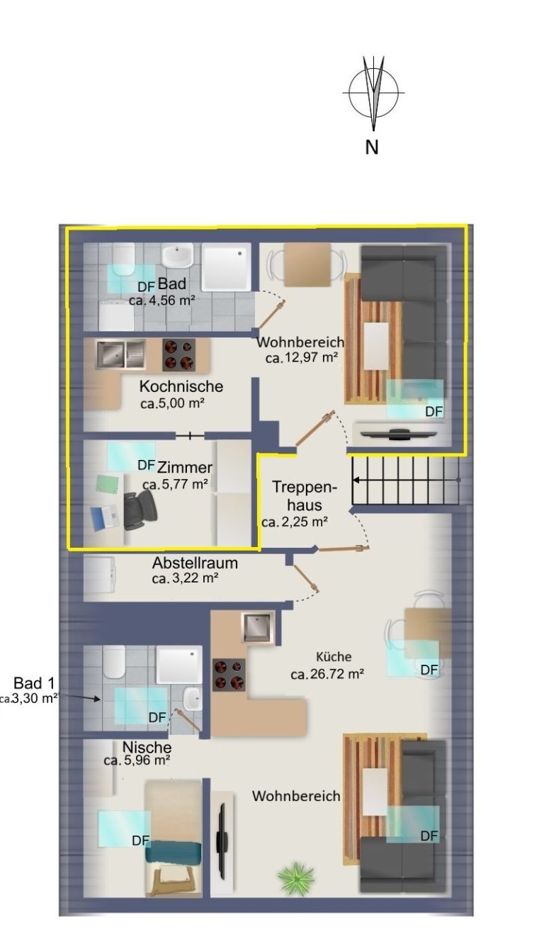 Immobilienangebot - Hamburg / Bramfeld - Alle - Charmanter Altbau trifft moderne Effizienz - vollvermietetes Renditeobjekt mit 5 Wohneinheiten