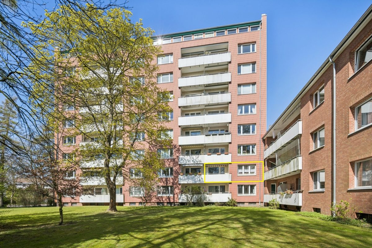 Immobilienangebot - Wedel - Alle - Helle 3-Zimmer-Wohnung mit Süd-Balkon, Aufzug & Stellplatz in Wedel