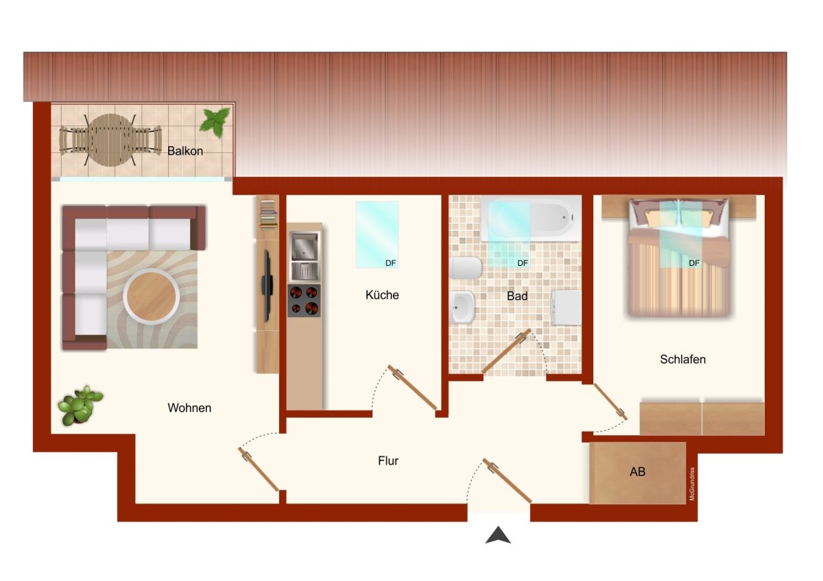 Immobilienangebot - Schenefeld - Alle - Attraktive Kapitalanlage: 2-Zimmer-Wohnung mit Balkon in Schenefeld