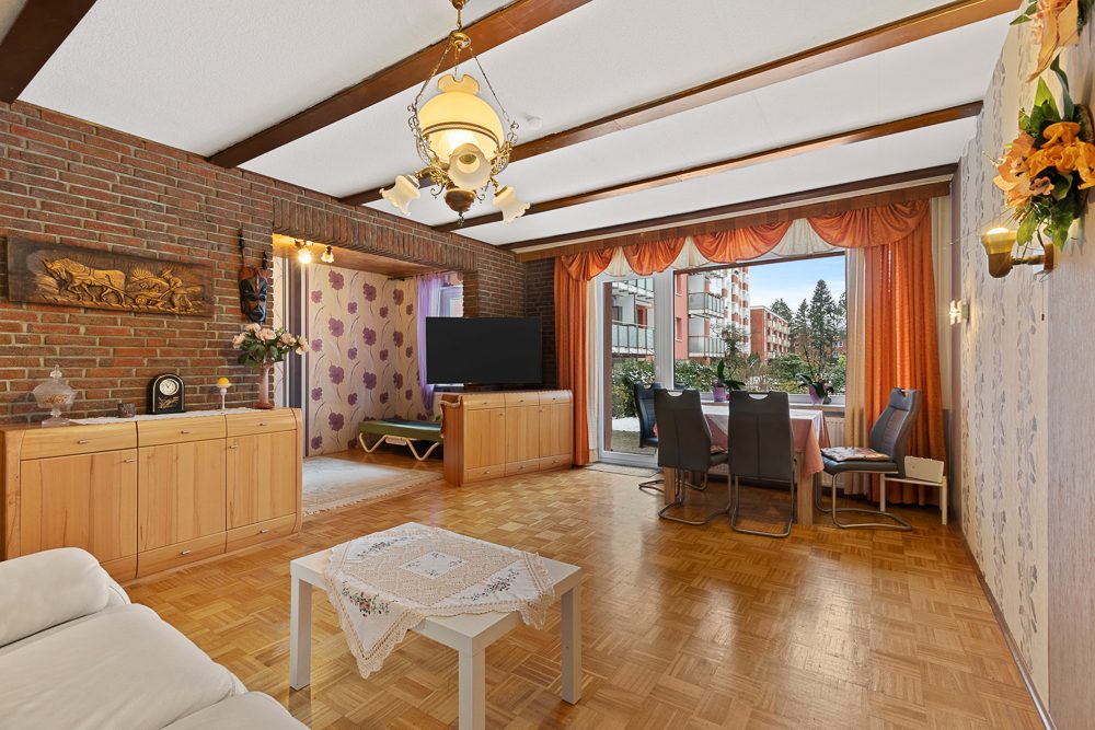 Immobilienangebot - Hamburg / Rahlstedt - Alle - Attraktive 3-Zimmer-Wohnung mit schöner Terrasse sowie Stellplatz