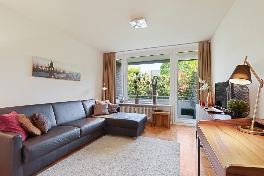 Immobilienangebot - Hamburg / Rahlstedt - Alle - TOP-1-Zimmer-Wohnung im Hochparterre, komplett möbliert und sofort bezugsfertig oder vermietbar