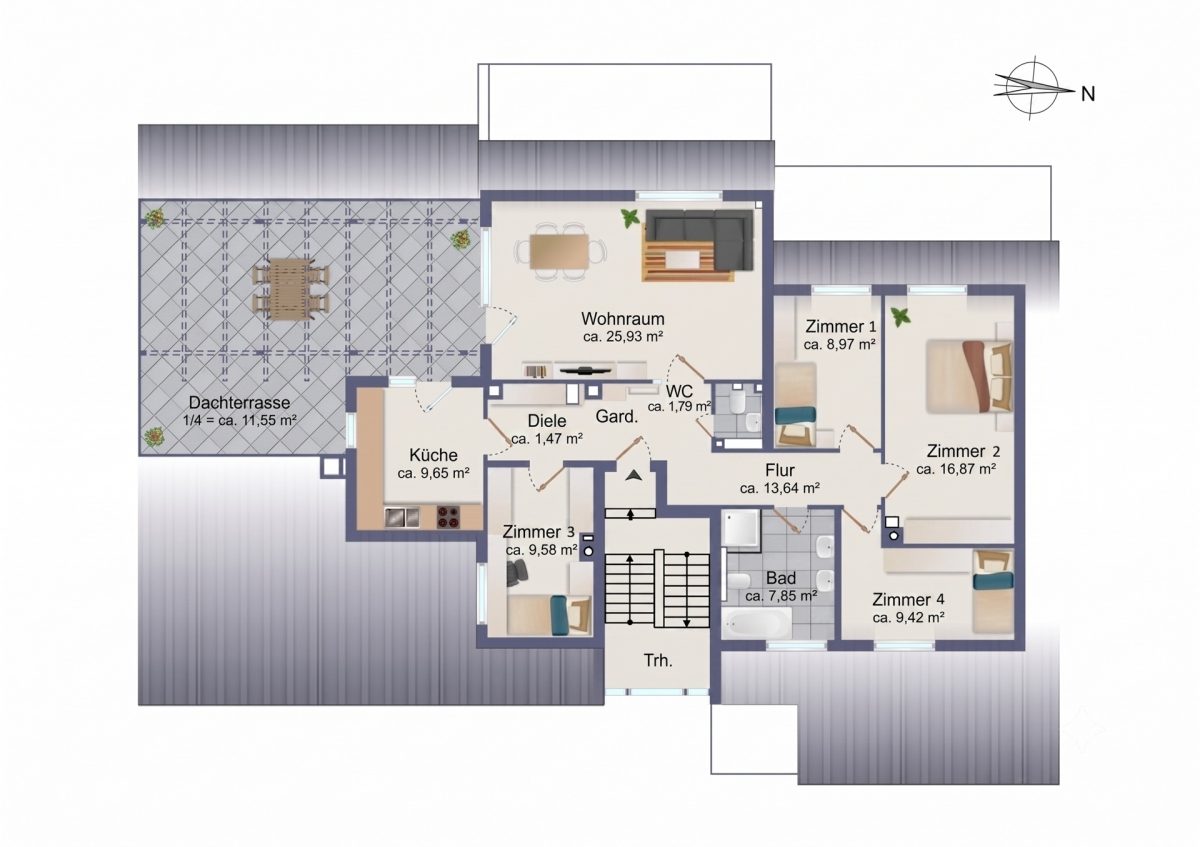 Immobilienangebot - Wedel - Alle - Penthouse mit Weitblick und Dachterrasse: Gestalten Sie Ihr urbanes Unikat in Wedel!