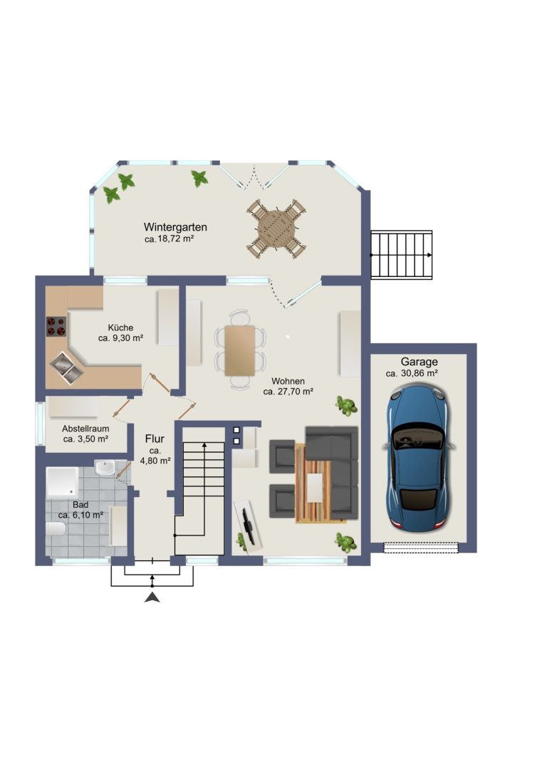 Immobilienangebot - Hamburg / Billstedt - Alle - Einfamilienhaus: 6 Zimmer mit beheiztem Wintergarten in verkehrsgünstiger Lage
