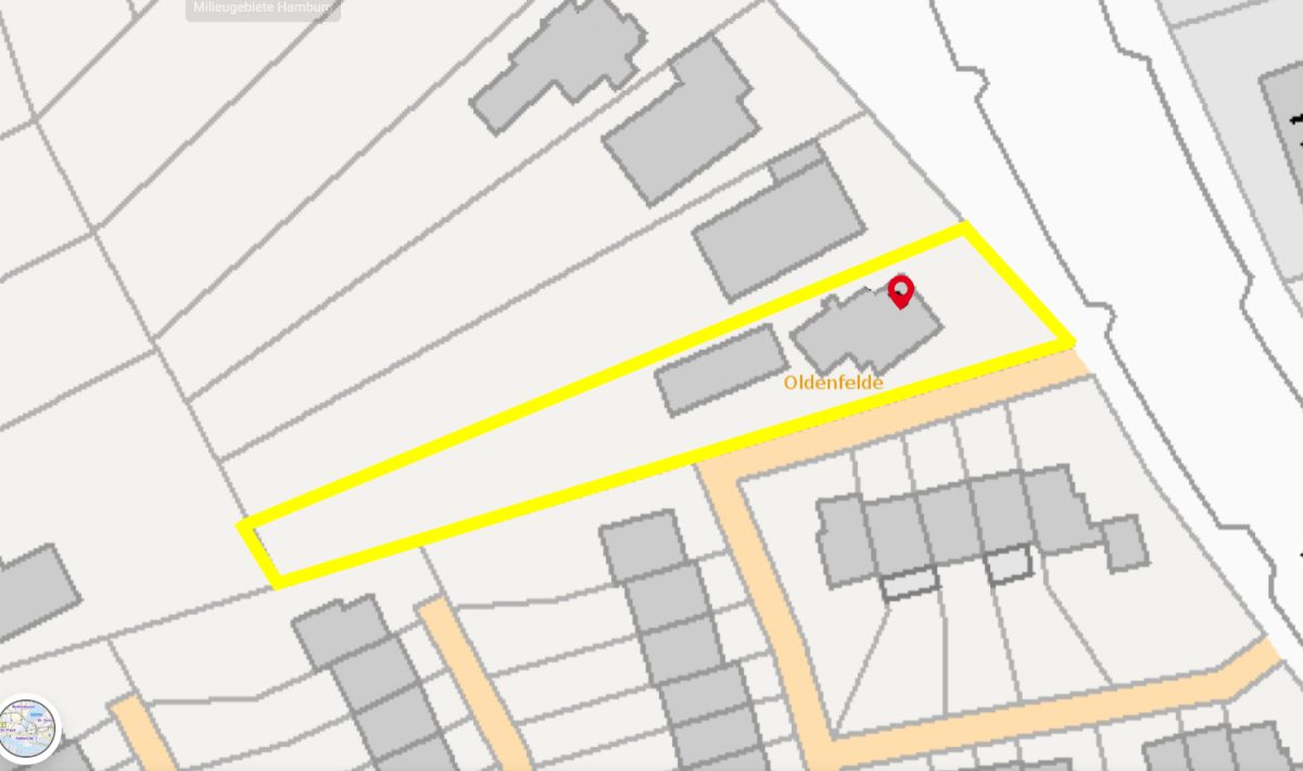 Immobilienangebot - Hamburg / Rahlstedt - Alle - 1239 m² Grundstück für Zweifamilien- oder Doppelhaus, mit Altbestand