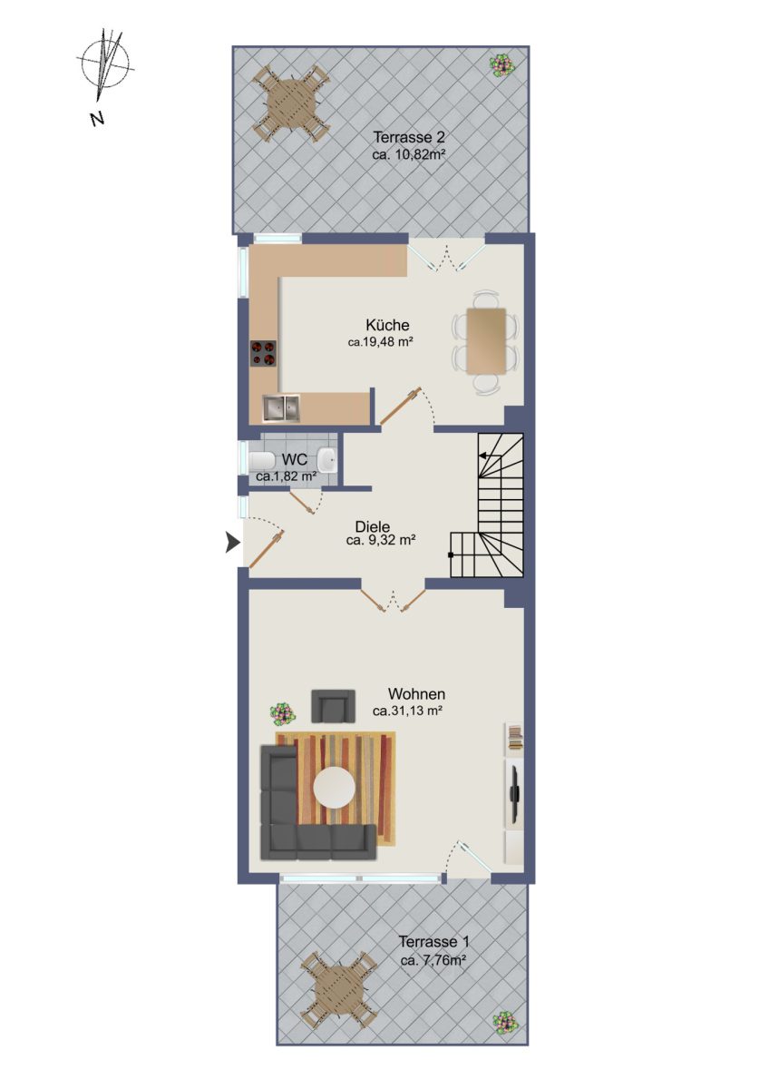 Immobilienangebot - Hamburg / Rahlstedt - Alle - Modernisierte Doppelhaushälfte mit Kamin und Wallbox in ruhiger Wohnlage von Oldenfelde / Rahlstedt