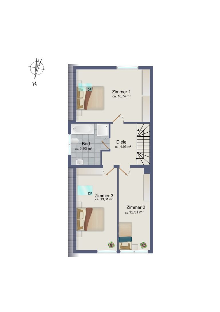 Immobilienangebot - Hamburg / Rahlstedt - Alle - Modernisierte Doppelhaushälfte mit Kamin und Wallbox in ruhiger Wohnlage von Oldenfelde / Rahlstedt