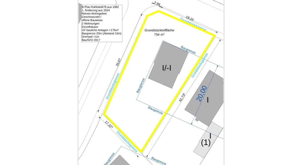 Immobilienangebot - Hamburg / Meiendorf - Alle - Attraktives Baugrundstück für Ihr neues Zuhause als Einfamilienhaus mit 2 Wohneinheiten in Meiendorf