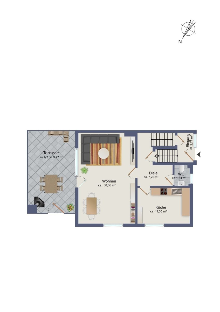 Immobilienangebot - Kuddewörde - Alle - Vordere Doppelhaushälfte mit Garten & Garage – wohnen am Rande des Sachsenwalds