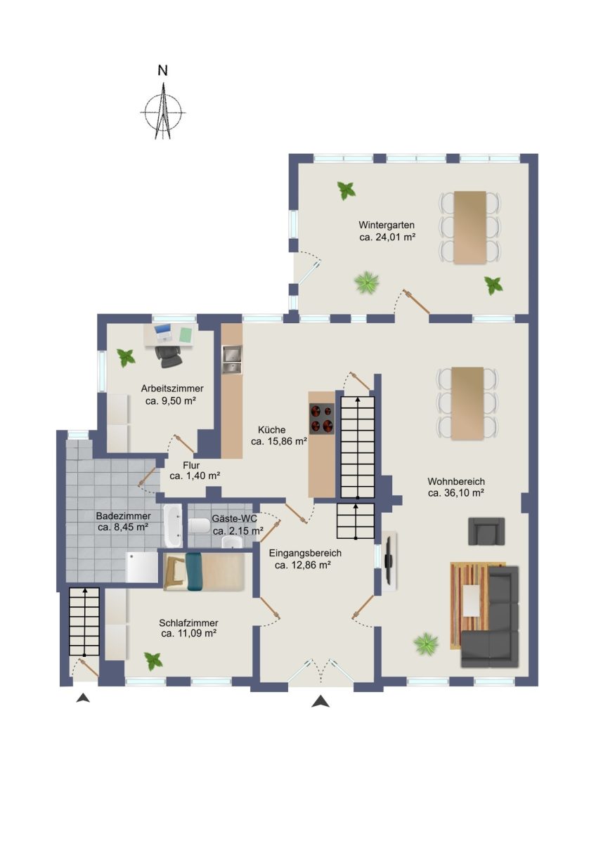 Immobilienangebot - Hamburg / Bramfeld - Alle - Sanierungsbedürftiges Zweifamilienhaus mit zwei Wohneinheiten und großem Potenzial!