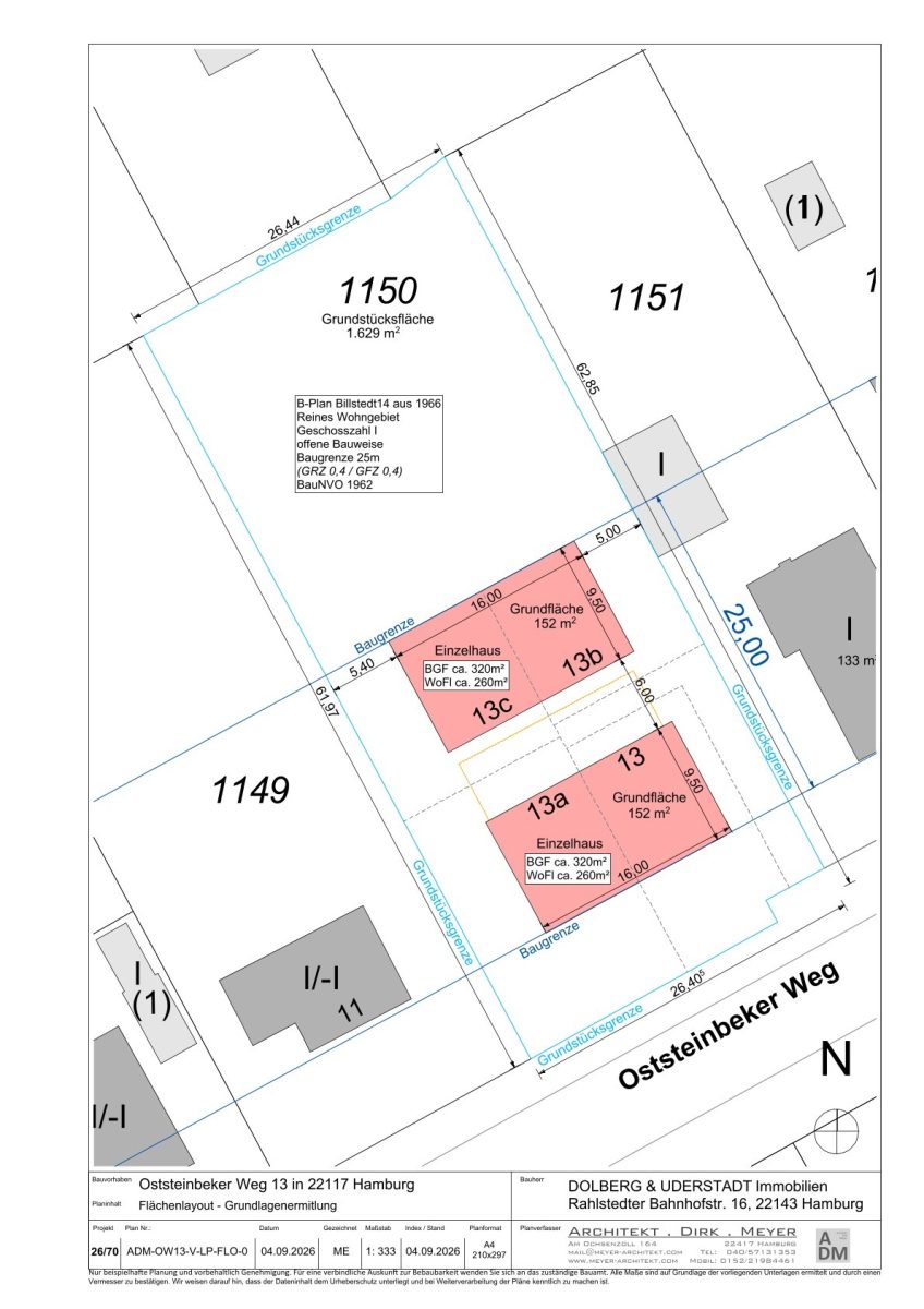 Immobilienangebot - Hamburg / Kirchsteinbek - Alle - Baugrundstück mit Entwicklungspotenzial in gefragter Lage von Kirchsteinbek