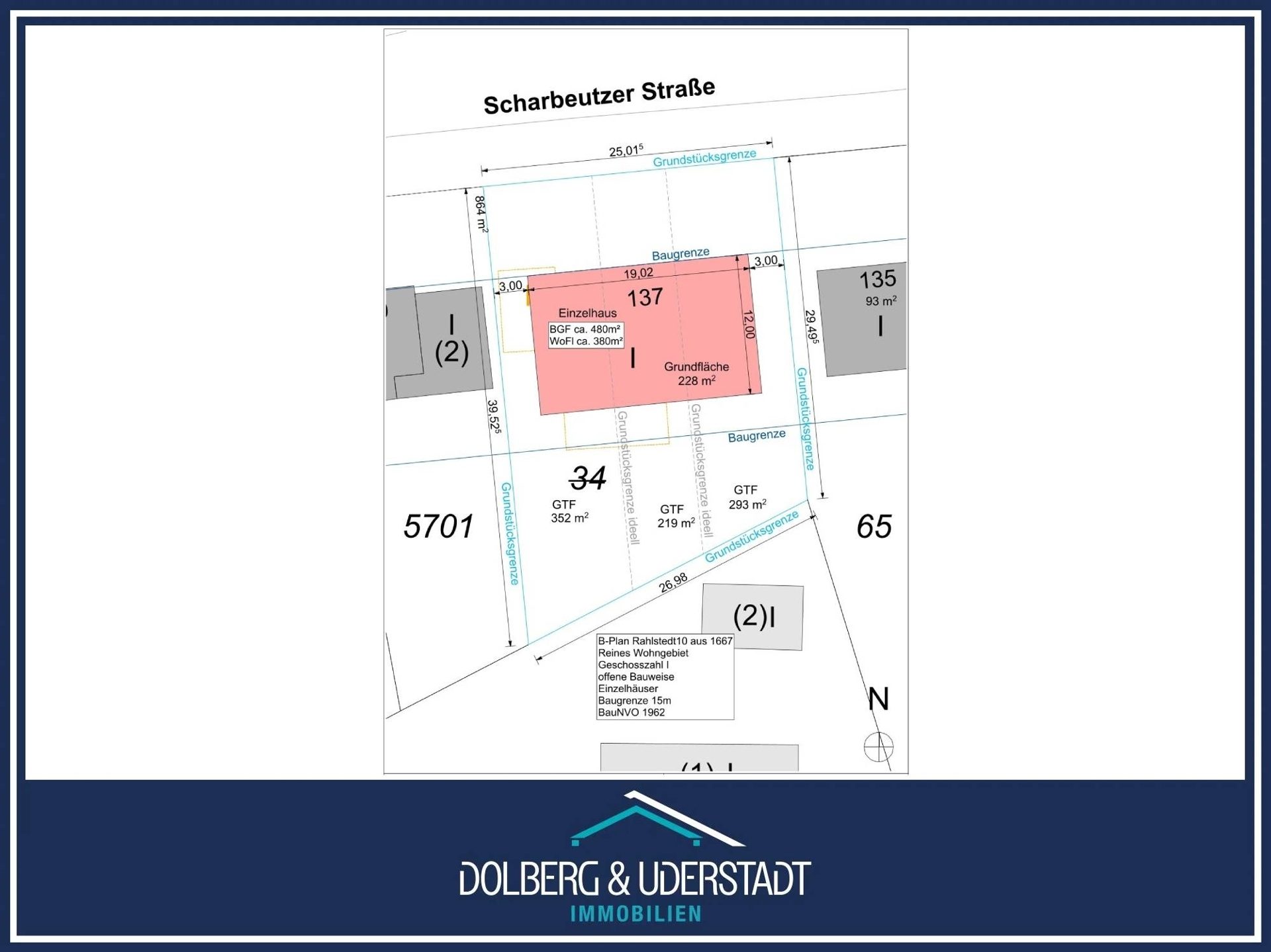 Immobilienangebot - Hamburg / Rahlstedt - Alle - Attraktives Baugrundstück in Hamburg-Rahlstedt – Großzügiges Neubaupotenzial in gewachsener Wohnlage