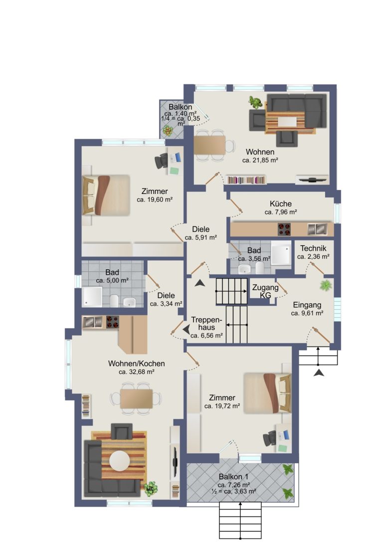 Immobilienangebot - Hamburg / Oldenfelde - Alle - Herrschaftliche Villa in TOP-Zustand mit bis zu 5 Wohneinheiten und 4 Garagen