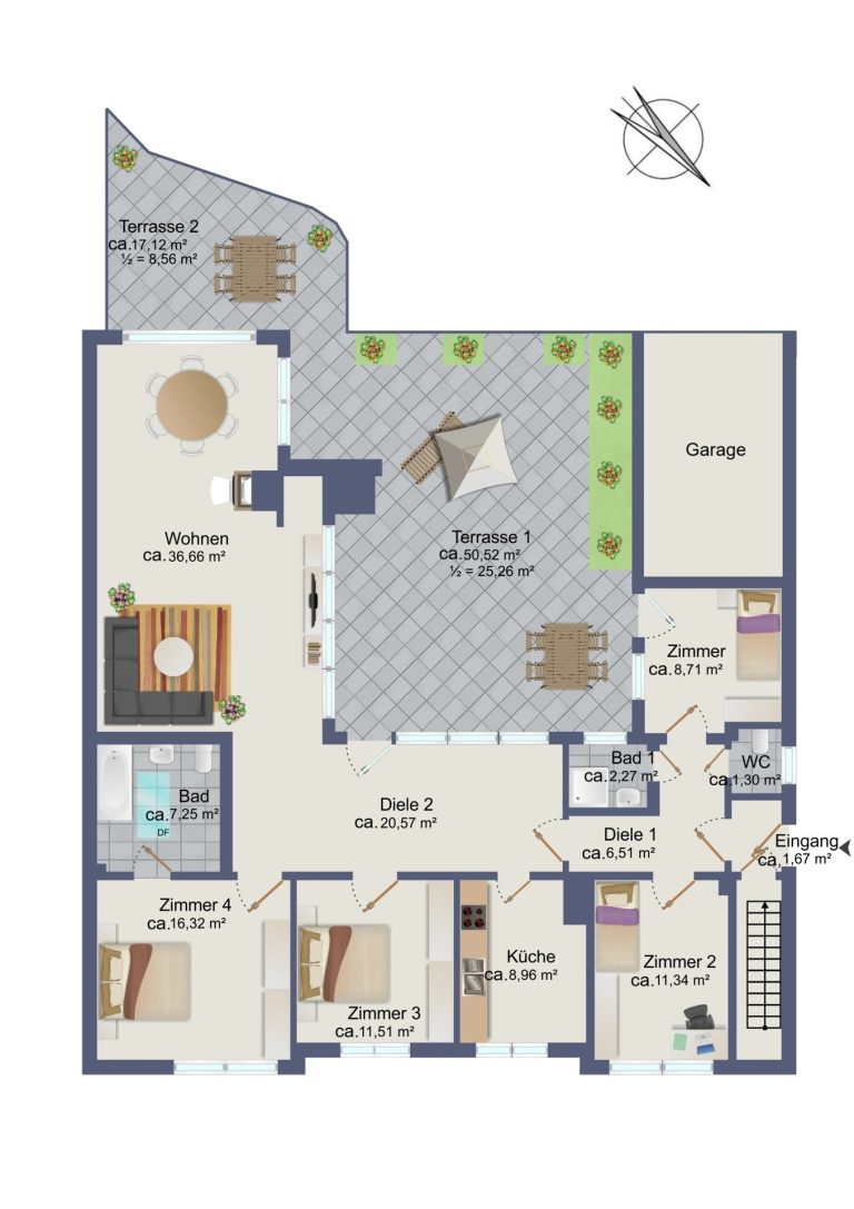 Immobilienangebot - Hamburg/Meiendorf - Alle - Großzügiger Bungalow mit weitläufigem Grundstück und viel Privatsphäre