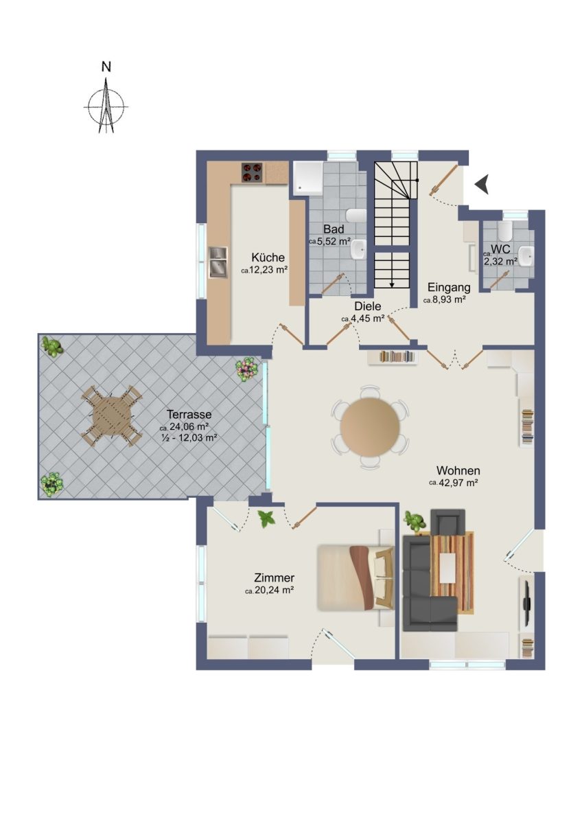 Immobilienangebot - Hamburg / Ohlstedt - Alle - Seltene Gelegenheit! Großes Grundstück mit Doppelhaus und zusätzlichem Baupotenzial