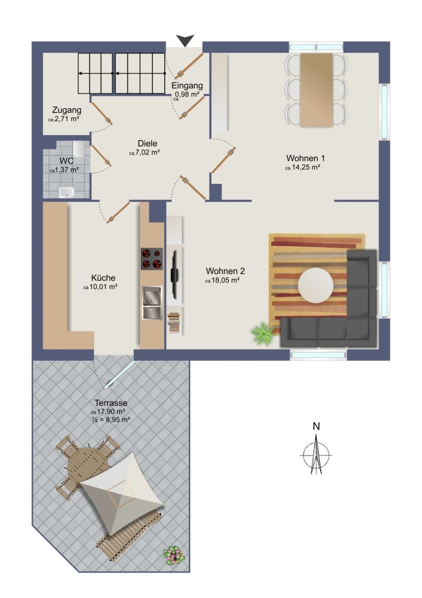 Immobilienangebot - Hamburg / Ohlstedt - Alle - Seltene Gelegenheit! Großes Grundstück mit Doppelhaus und zusätzlichem Baupotenzial