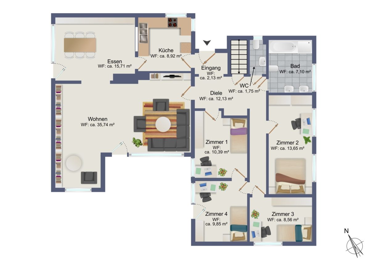 Immobilienangebot - Hamburg/ Poppenbüttel - Alle - Renovierungsbedürftiger Wohntraum auf ruhigem Pfeifenstilgrundstück in HH-Poppenbüttel