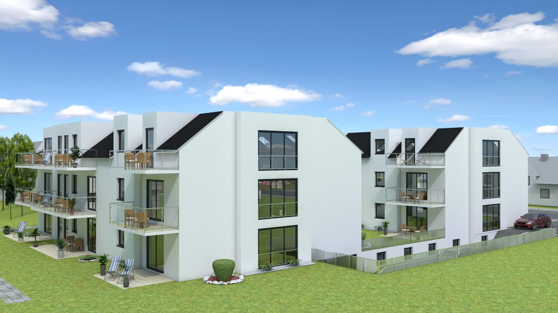 HUST Immobilien GmbH & Co. KG - Immobilienangebot - Graben-Neudorf - Alle - DG - Moderne und zeitgemäße 3-Zimmer-Neubau-Wohnung mit Balkon in Graben-Neudorf!