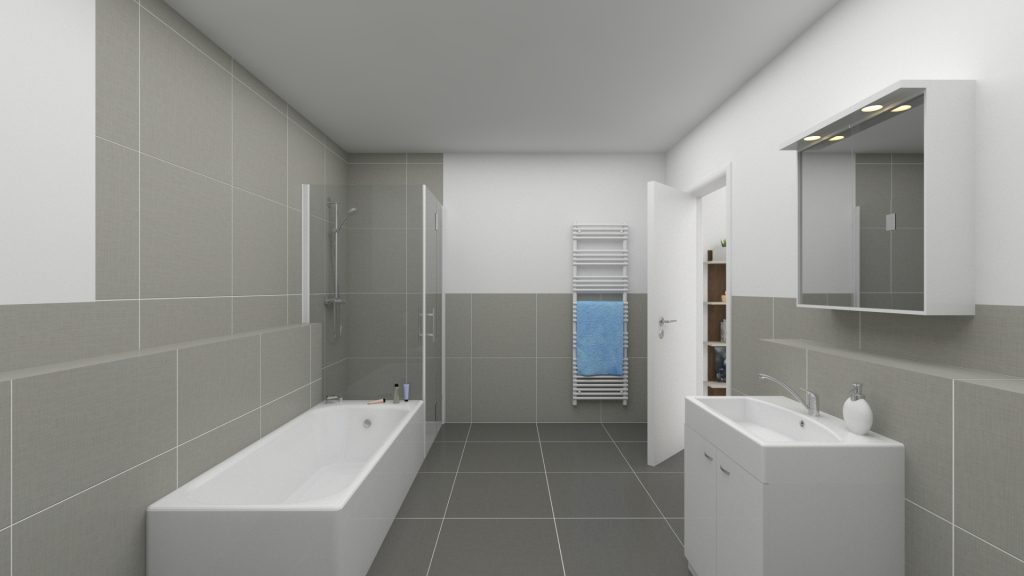 Wohnidee-Ansicht-2-Badezimmer-Whg.-Nr.-35 Neubauprojekt - Eigentumswohnungen in Kirrlach - HUST Immobilien