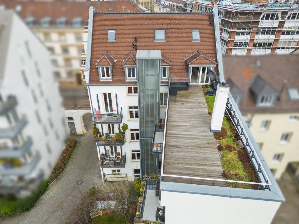 HUST Immobilien GmbH & Co. KG - Immobilienangebot - Karlsruhe - Alle - Exklusive 3-4-Zi.-Penthouse-Maisonette-Whg. mit Aufzug & traumhafter Dachterrasse in TOP-Lage