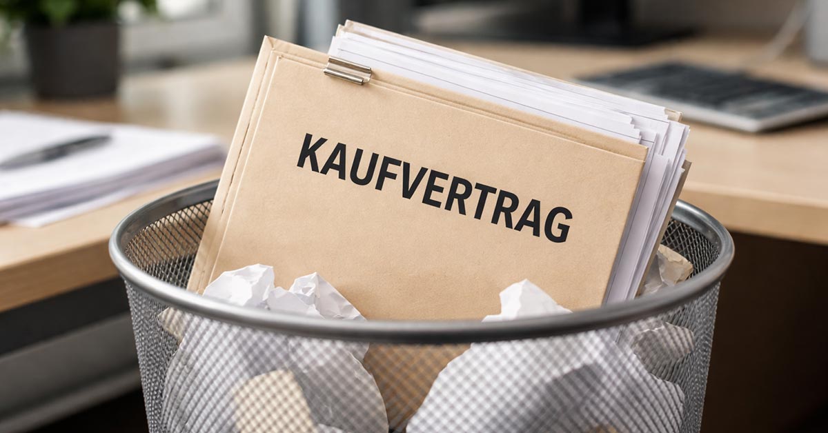 Kaufvertrag geplatzt - so gehts weiter - HUST Immobilien