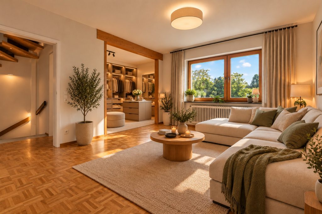 HUST Immobilien GmbH & Co. KG - Immobilienangebot - Karlsruhe - Häuser - Wohnen im Grünen: Großzügiges Reihenendhaus in begehrter Lage der Heidenstückersiedlung
